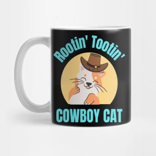 Rootin Tootin Cowboy Cat Feline Funny Cute Kitty Kitten Country Hat Lovers Mug